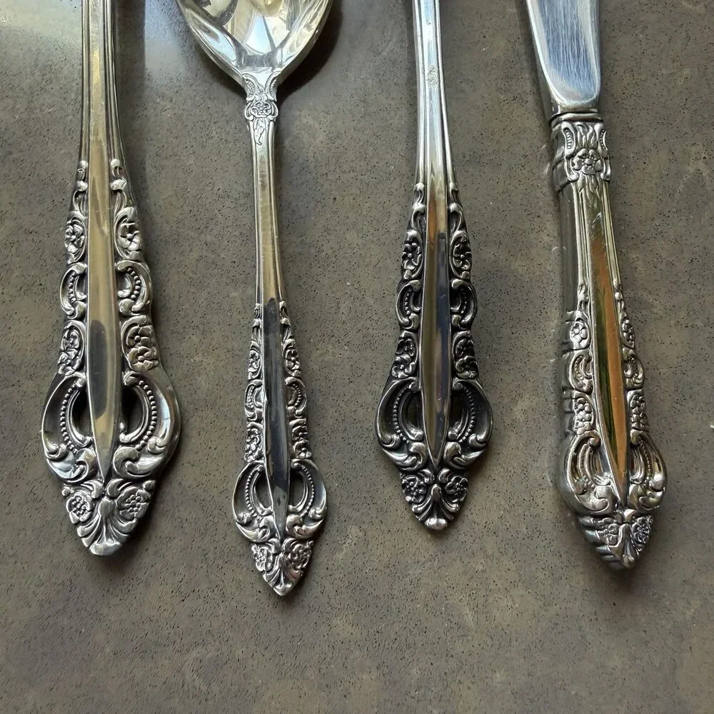 Reed & Barton ROYAL MAJESTY Stainless Flatware Slotted Spoon Butter Sugar Ladle